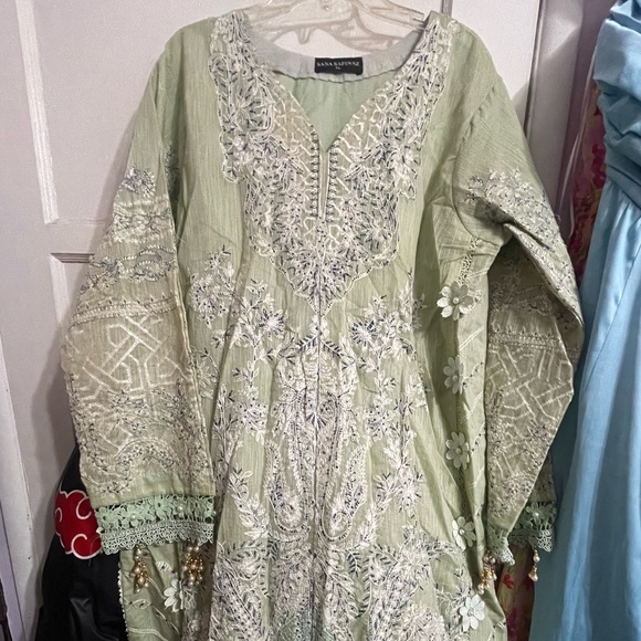 Sage green Pakistani outfit - Picture 1 of 12